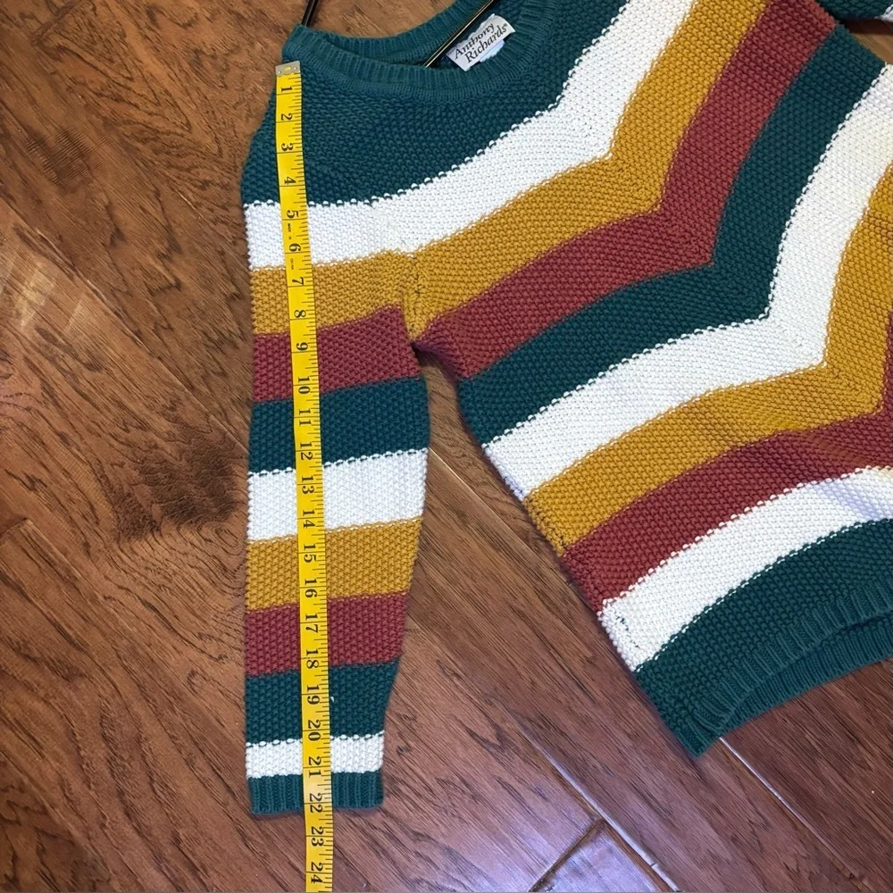 Vintage Anthony Richards Chevron Stripe Knit Sweater Women’s L - Picture 6 of 7
